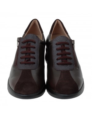 copy of Zapato Velcro Caoba Piel-Ante Tallas Pequeñas 5856PPS