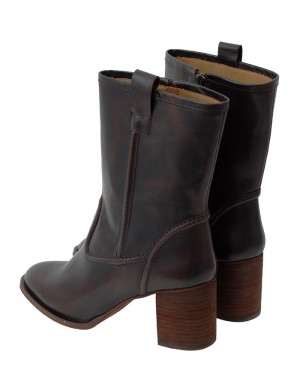 copy of Media Bota Caoba Piel Tallas Pequeñas 9041PD