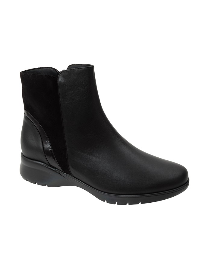 Botín Sport Negro Piel-Ante Tallas Grandes 5873PS