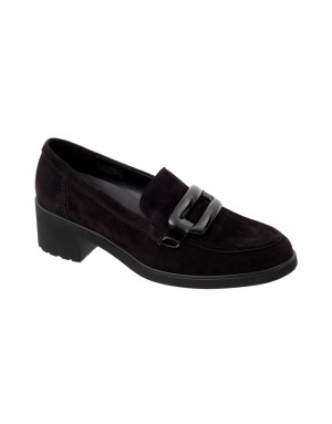 Mocasín Negro Ante Tallas Grandes 007GA