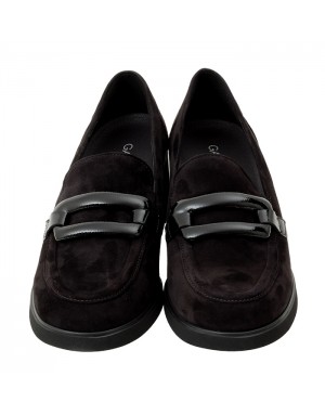 Mocasín Negro Ante Tallas Grandes 007GA
