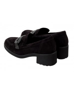 Mocasín Negro Ante Tallas Grandes 007GA