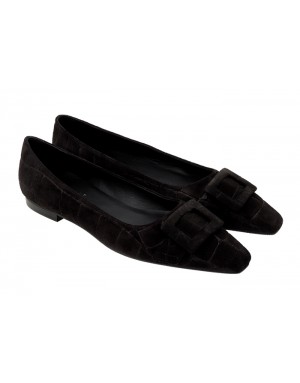 Bailarina Ante Negro Tallas Grandes 8560D