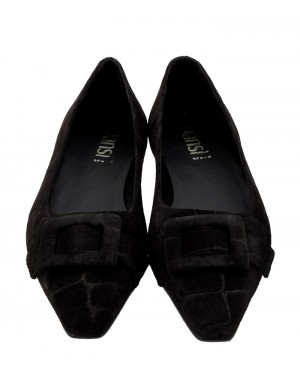 Bailarina Ante Negro Tallas Grandes 8560D