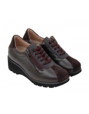 Zapato Sport Caoba Piel Tallas Pequeñas 5850PPS