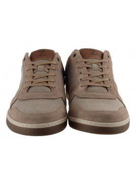 ZAPATO SPORT BEIGE LONA Y PIEL 718W